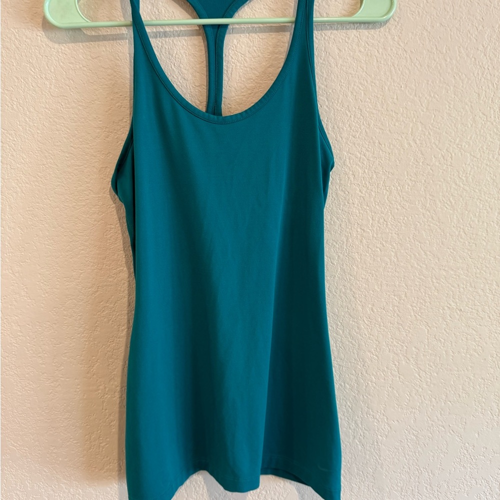 Nike Blue Asymmetrical Backless Tank Top